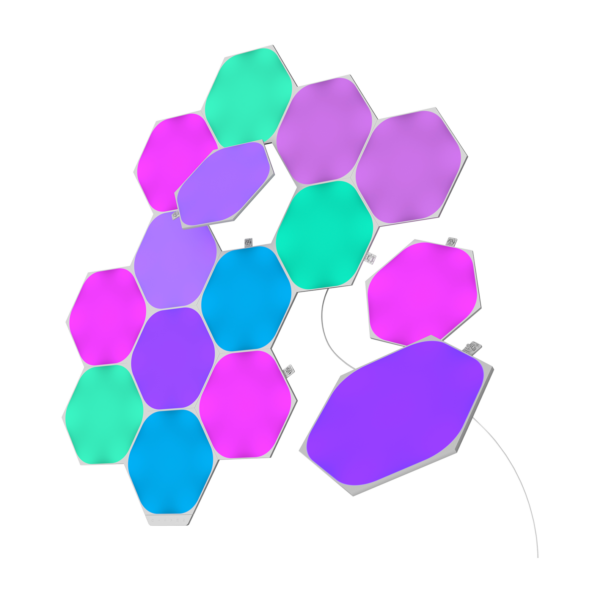Aanbieding Nanoleaf Shapes Hexagons Starter Kit 15 Stuks - 0840102701074