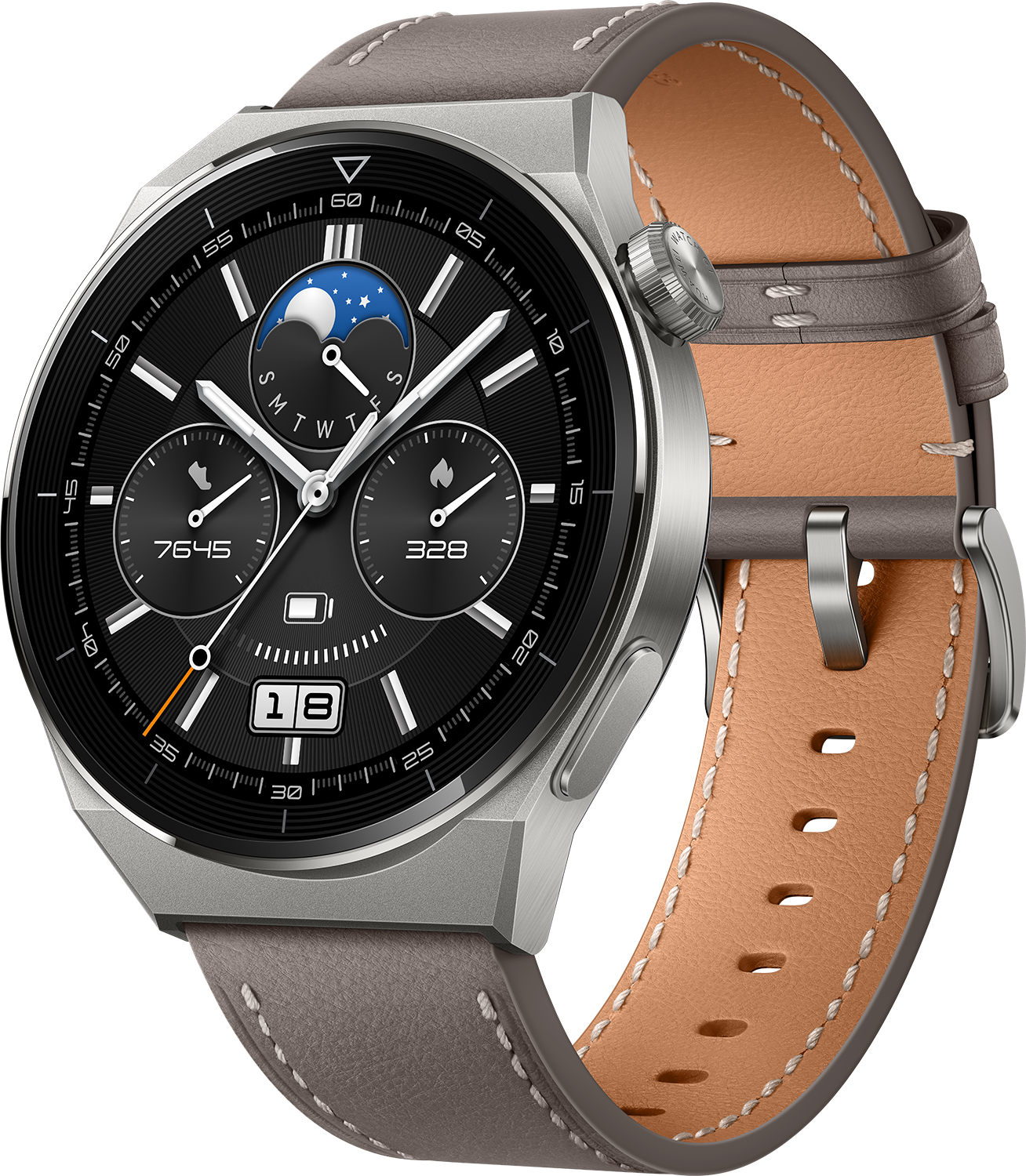 Aanbieding Huawei Watch Gt3 Pro 46mm Grey Leather - 6941487248391