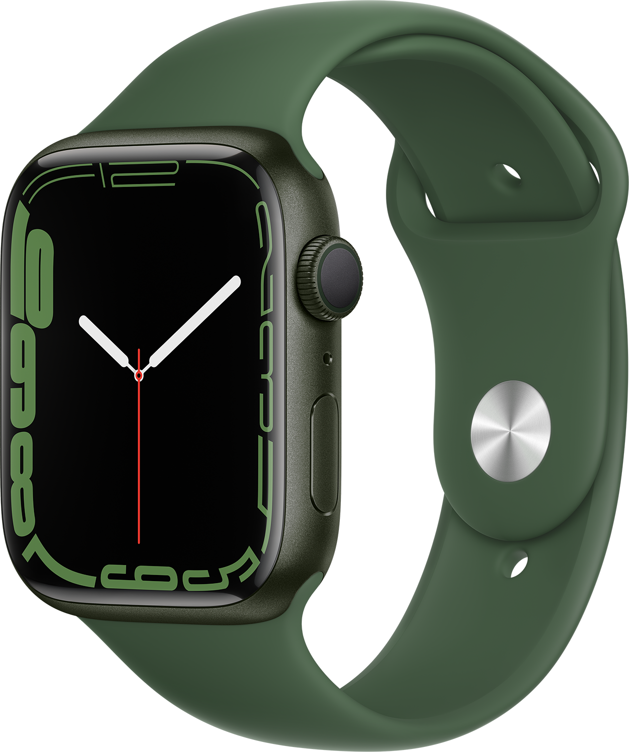 Aanbieding Apple Watch Series 7 Cellular 45 Mm Groen Aluminium / Groene Sportband - 0194252572351