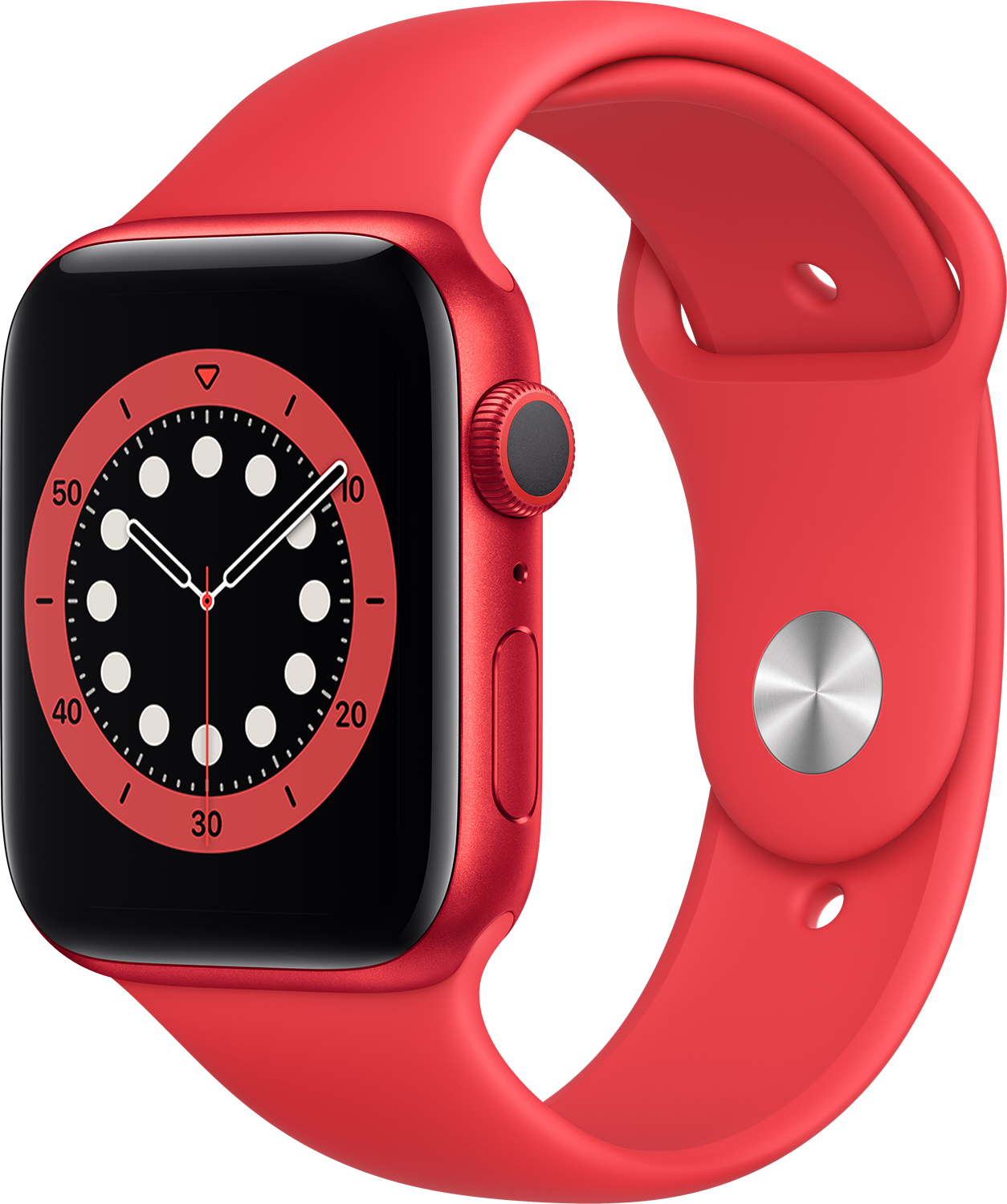 Aanbieding Apple Watch Series 6 44mm (product)red Rood Aluminium / Rode Sportband - 0190199884366