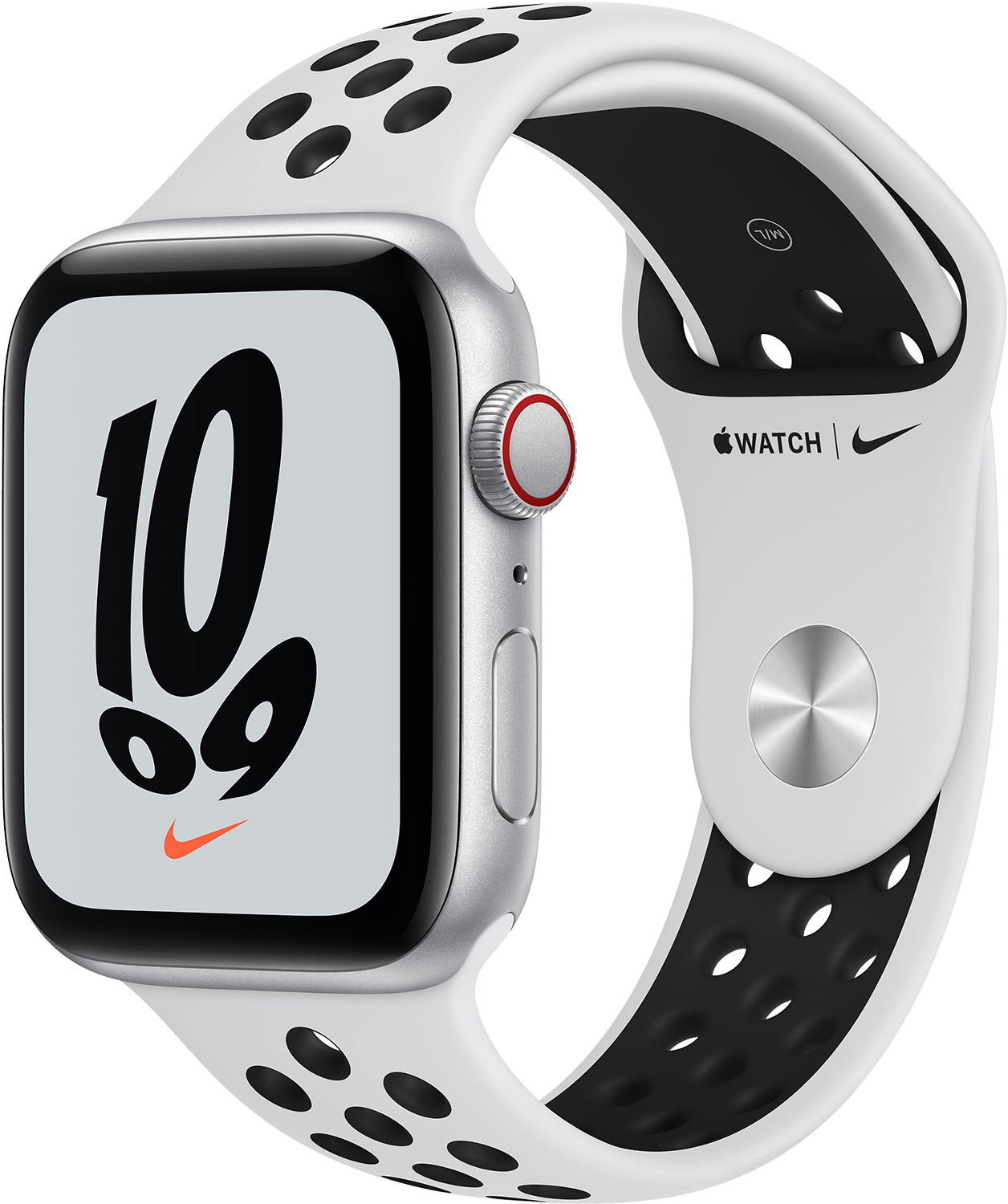 Aanbieding Apple Watch Se Nike+ Cellular 44 Mm Zilver Aluminium / Platinum/zwarte Sportband - 0194252618103