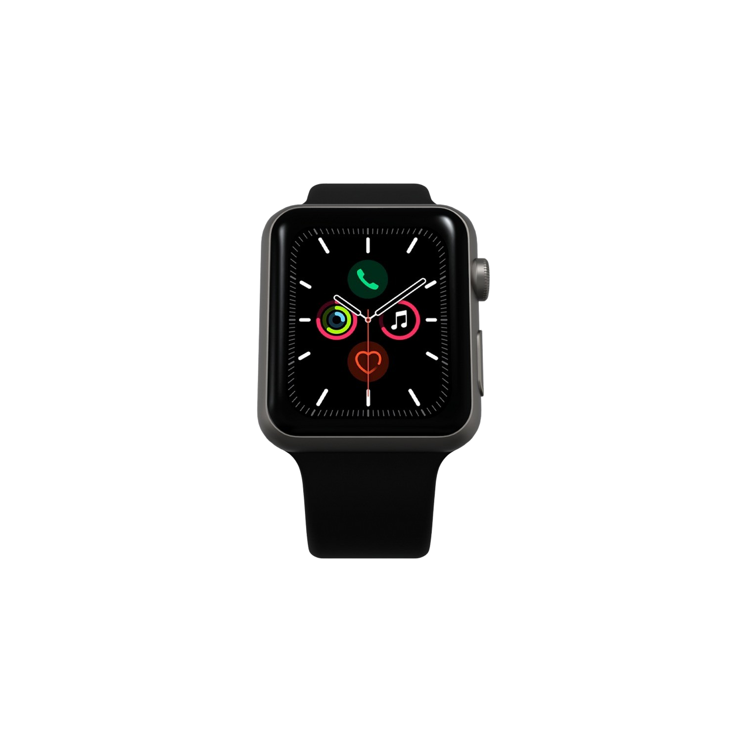 Aanbieding Renewd Refurbished Apple Watch Series 5 44mm Spacegrijs Aluminium/zwarte Sportband - 8720039730540