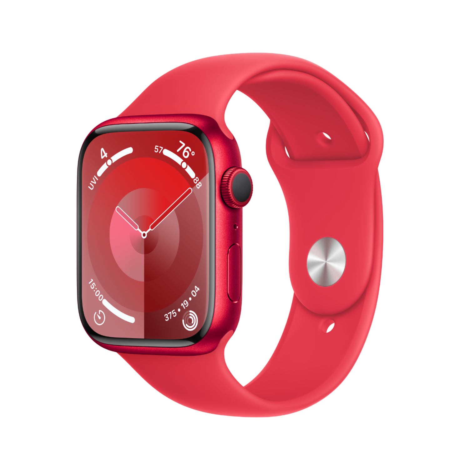 Aanbieding Apple Watch Series 9 GPs 45 Mm (product)red Aluminium Case/(product)red Sport Band - S/m - 0195949033209