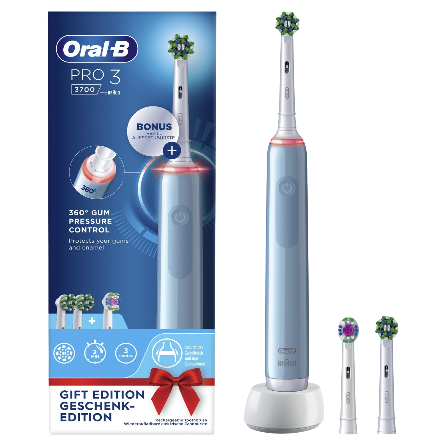 Aanbieding Oral B Oral-b Pro 3700 Blue + 2 Refills - 8006540760031